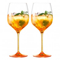 Eisch Secco Flavoured Set de 2 pahare Spritz portocaliu în cutie cadou / 640 ml